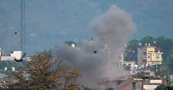 पाकिस्तानी सेनाले आक्रमण गरेको भारतीय भूभाग । तस्बिरः बिबिसी भारत